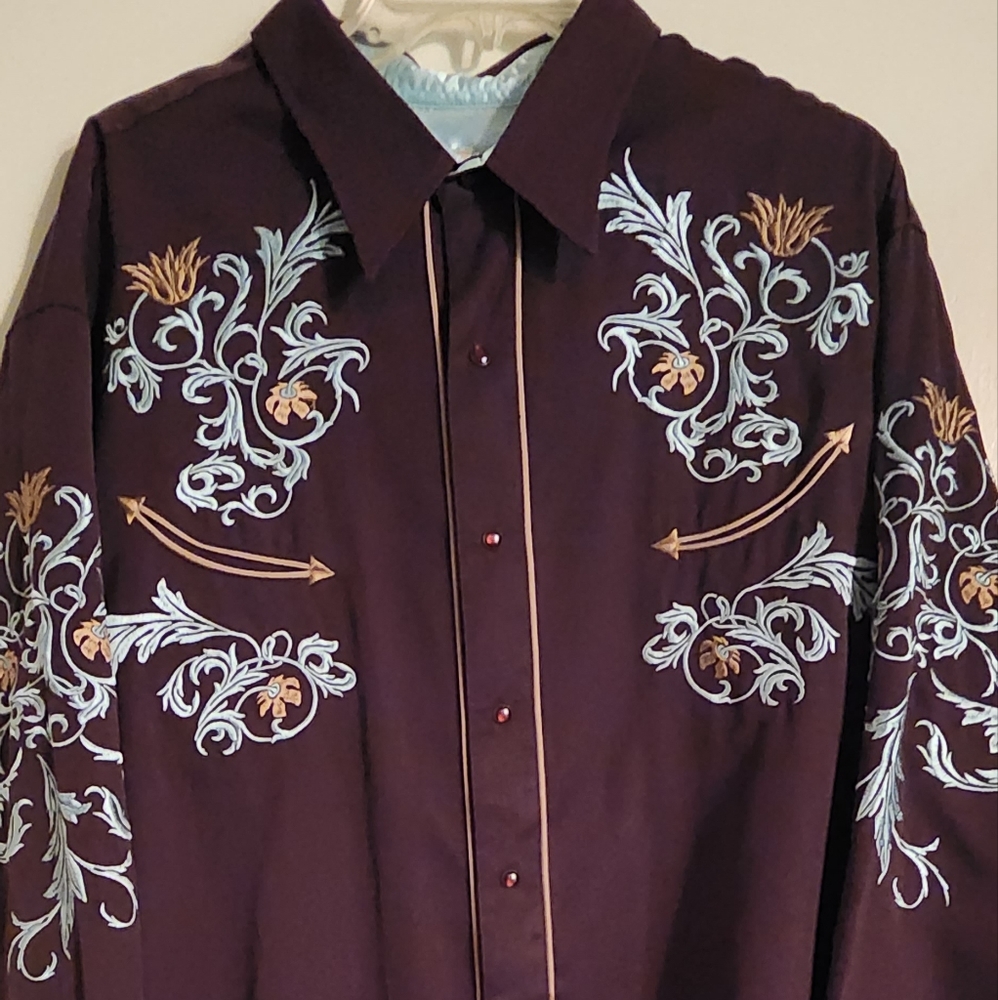 Roper embroidered western shirt